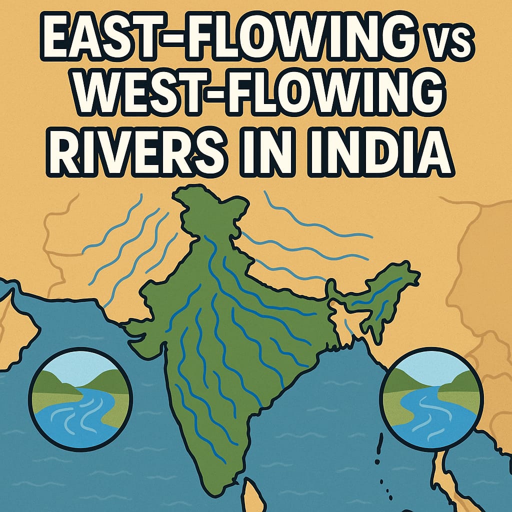East-Flowing vs West-Flowing Rivers in India